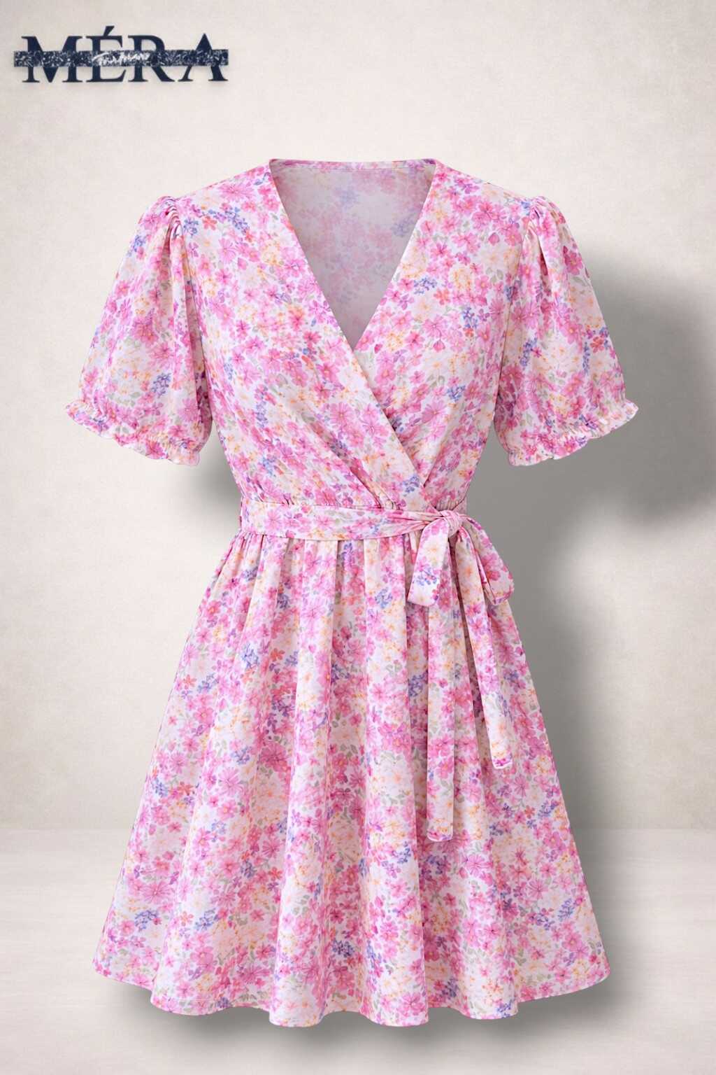 Női ruha virágmintás