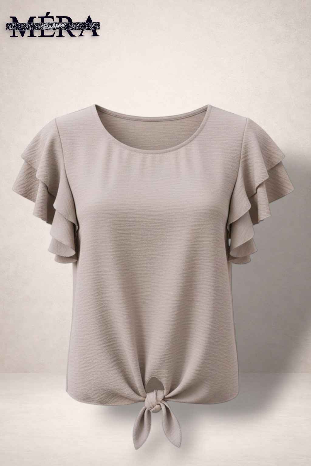 Pillangó ujjú női felső, elöl megkötős